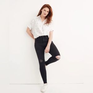 NWT - Madewell 9" Mid-Rise Skinny Jeans in Black Sea